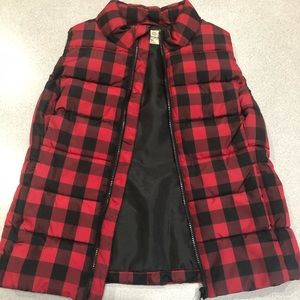 Buffalo plaid vest